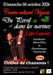 Affiche du concert Du Persil dans les narines à Vigeois le 04.10.2026